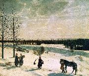 Nikifor Krylov Russian Winter oil painting picture wholesale